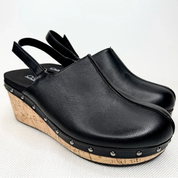 NEW Corkys women's size 8 Make Em Blush black platform comfort clog sandals - Picture 3 of 7